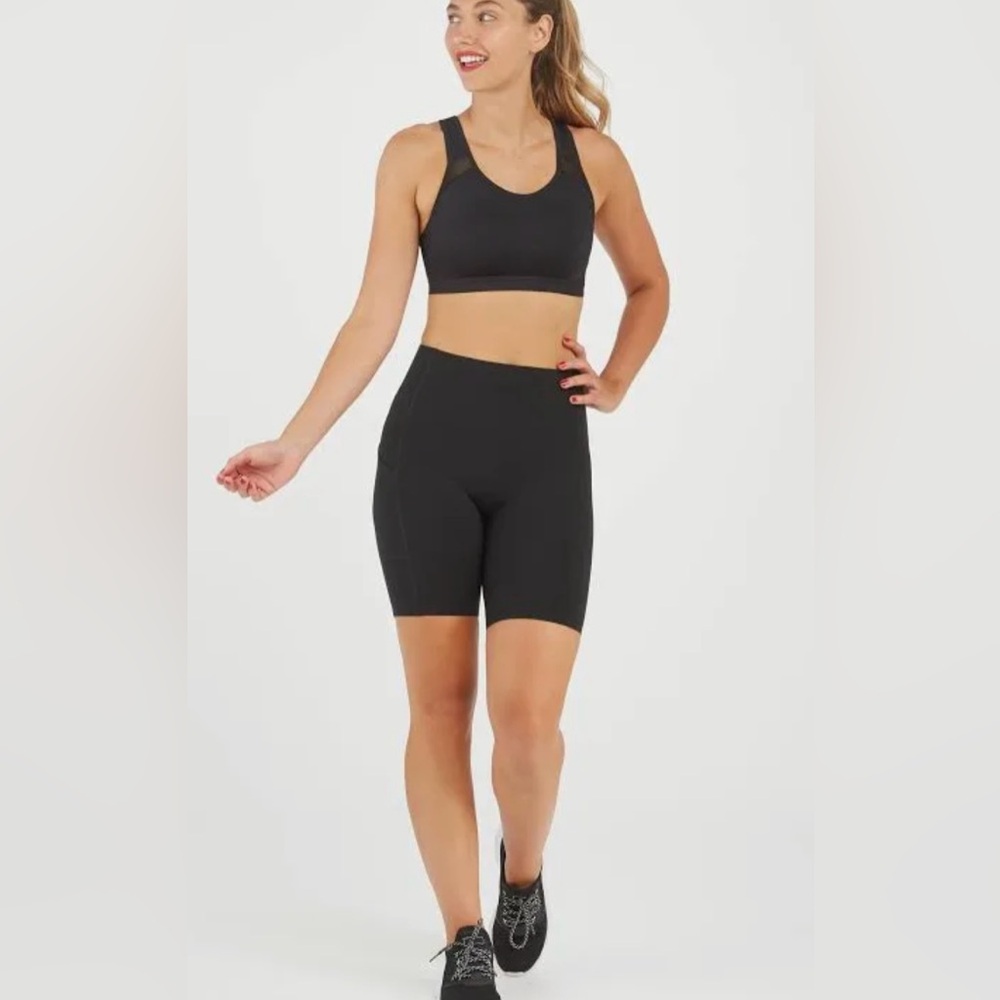 SPANX Every.Wear Icon Bike Short W/ Pocket Black SZ XS Very Black New With Tags